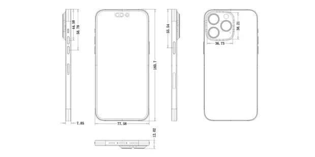 В Сети появились чертежи iPhone 14 Pro и и новые данные про iPhone 15 Pro