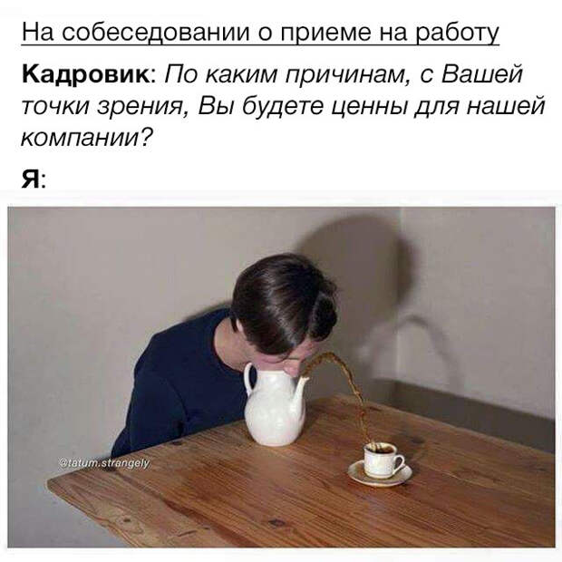 Удивить потенциального начальника - это дорого стоит Удивить потенциального начальника - это дорого стоит прикол, работа, собеседование, юмор