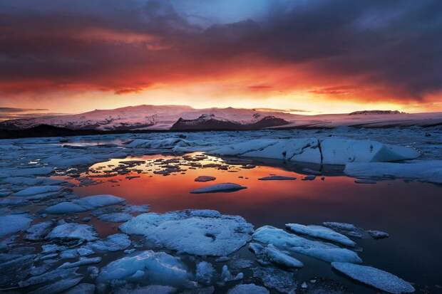 Фотография Sunset @ glacier автор Weerapong Chaipuck на 500px