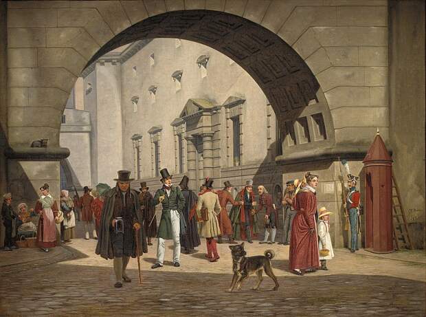 Копенгаген (СМК) Датская национальная галерея - Martinus Rørbye (1803-48) - The Prison of Copenhagen. (1831)