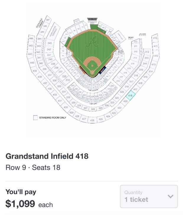 Braves Astros Game 3 Ticket Price World Series Truist Park