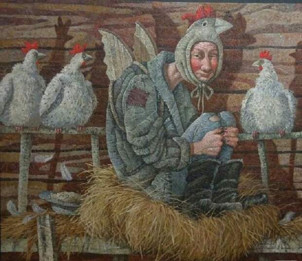 Курица не птица. Живопись от Меренкова Сергея. Курица не птица. Живопись от Меренкова Сергея.