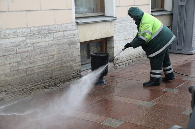 В Петербурге полностью помыли фасады школ, больниц и других социально значимых учреждений