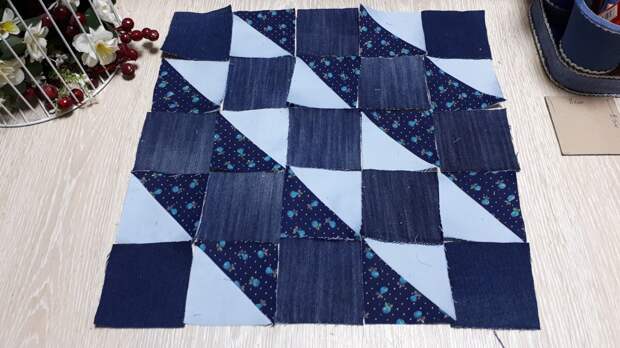 Писала, писала про пэчворк и решила - все, шью джинсовую подушку, сколько можно только одни чужие работы смотреть, пора и самой, что нибудь сотворить!-13