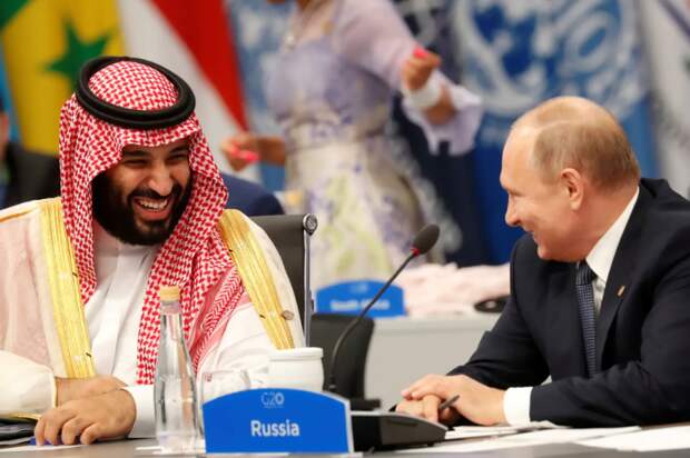 Саудовский принц Мухаммед Бен Салман и Владимир Путин