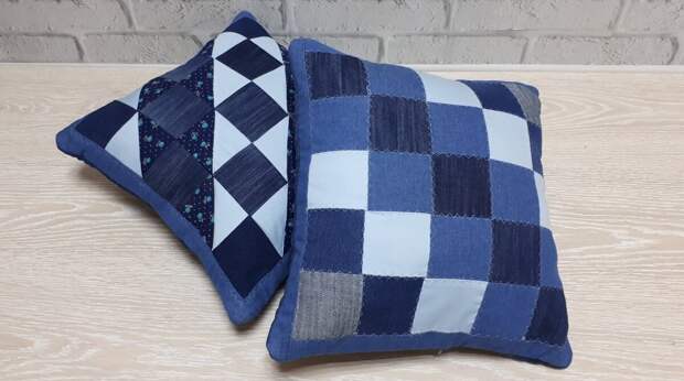 Писала, писала про пэчворк и решила - все, шью джинсовую подушку, сколько можно только одни чужие работы смотреть, пора и самой, что нибудь сотворить!-3