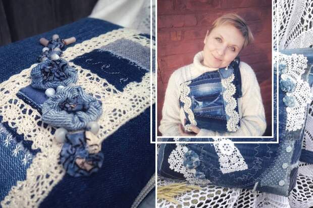 Ольга Черноусова шьёт бохо сумки из джинсы, кружев, лоскутов и прочего с добавлением вышивки. Посмотрите