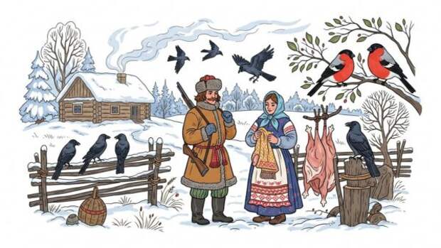 12 января: Анисья Желудочница — приметы охоты, забоя скота и погоды