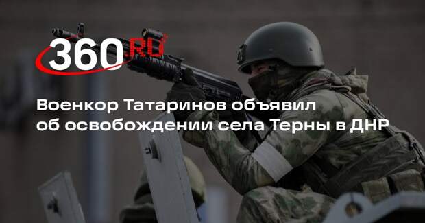 Военкор Татаринов объявил об освобождении села Терны в ДНР