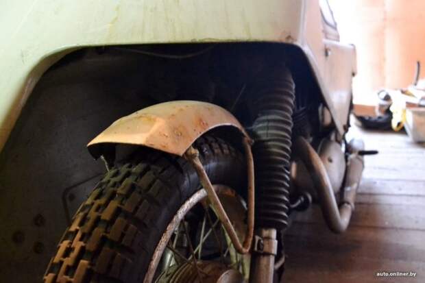В Минске обнаружили уникальный автомобильчик, сделанный из мотоцикла Jawa barn find, авто, гаражная находка, мото, мотоколяска, мотоцикл, находка, самоделка