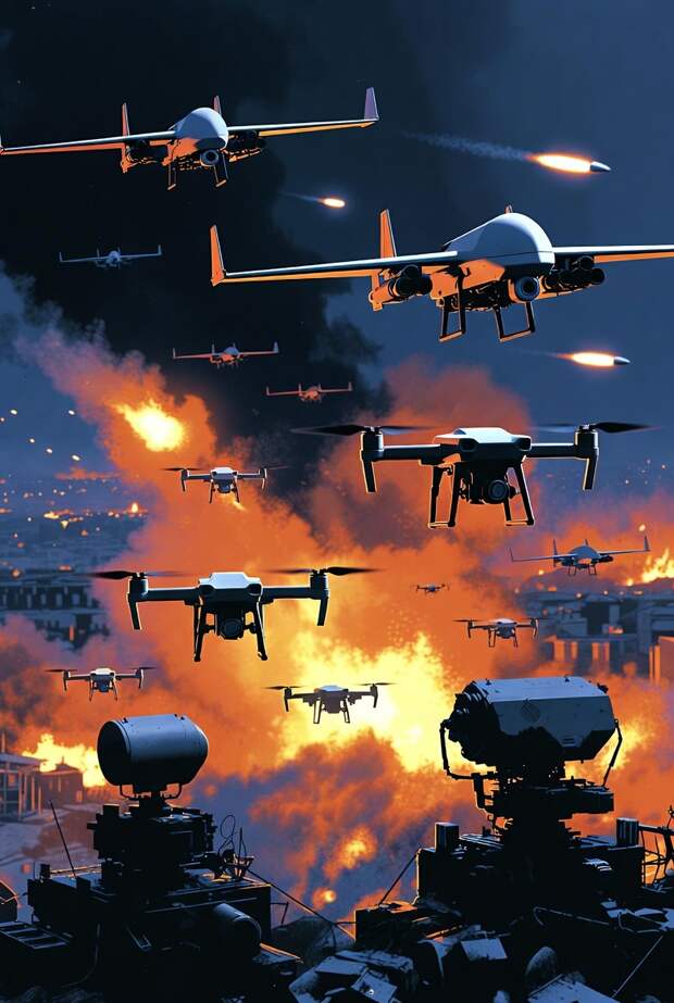 Российские беспилотники продолжают доминировать: прорыв через НАТОвские ПВО и РЭБ в глубине Украины