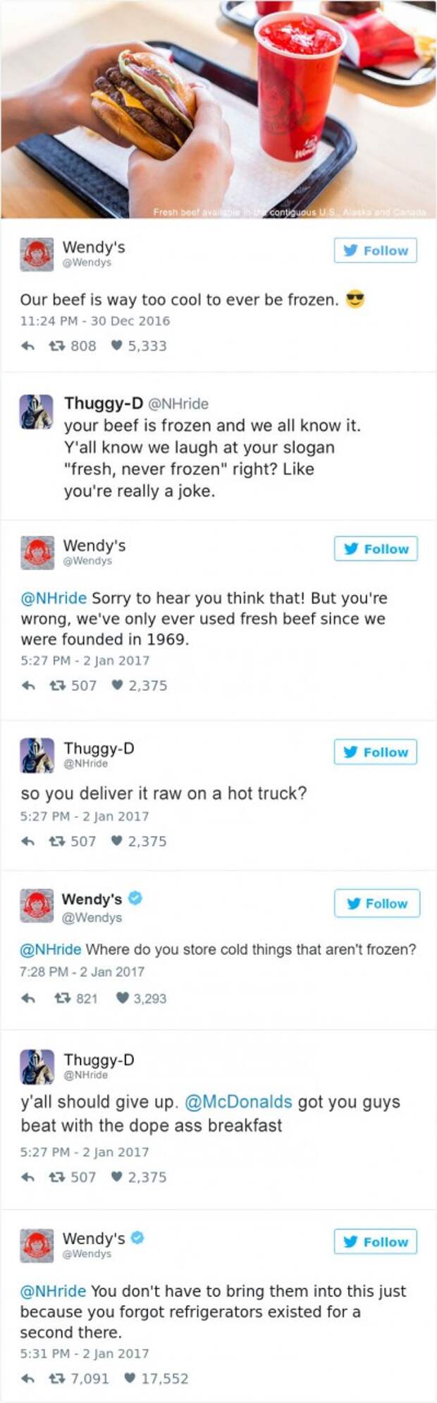 Guy Deletes His Twitter Account After Wendy's Roast