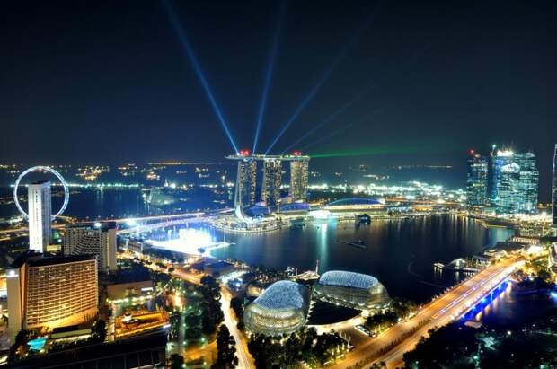 Гостиница в Сингапуре с бассейном на крыше. Marina Bay Sands. Фото