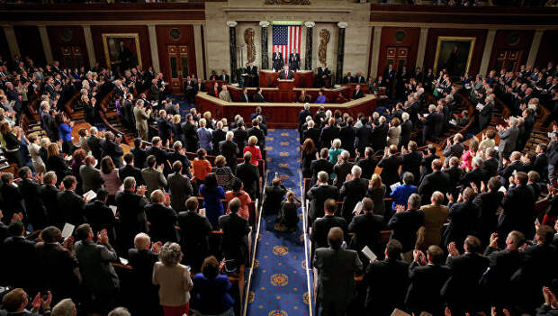 Совместное заседание Сената и Палаты представителей Конгресса США в Вашингтоне. Архивное фото