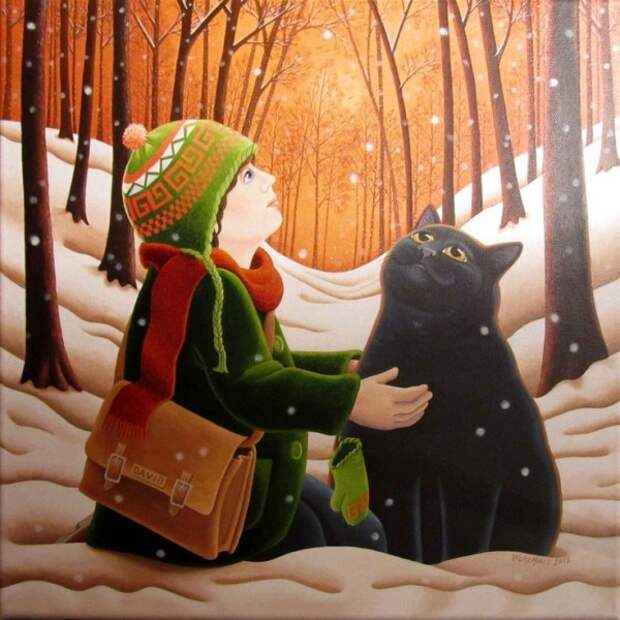 Славные кошки от художницы Вики Маунт (27 работ)