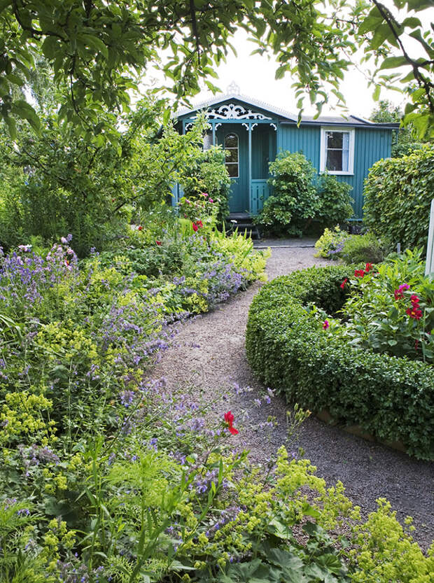 Rothoffska colony built in 1903. The cabin is now a museum allotment plot. Organic garden combines old heritage plants with new varieties.