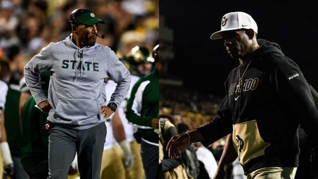 Deion Sanders Jay Norvell Handshake Colorado State Buffaloes football