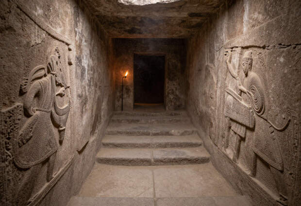 Во Франции случайно нашли тайную лестницу, ведущую в гробницу VI века