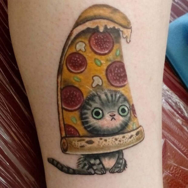 Разные крутые татуировки с котиками