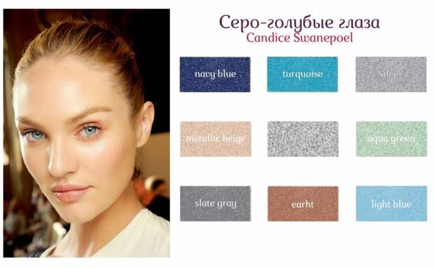 Какие тени подходят для серо-голубых глаз