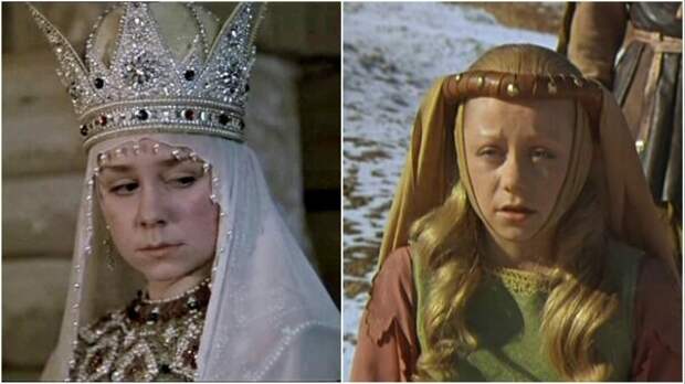Любовь Германова в фильме «В начале славных дел» (1980) и Евдокия Германова в фильме «Новые приключения янки при дворе короля Артура» (1988)