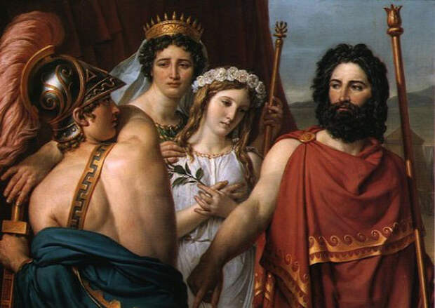 Агамемнон не отдает Ифигению Ахиллу. Ж.Л. Давид. 1819 г.