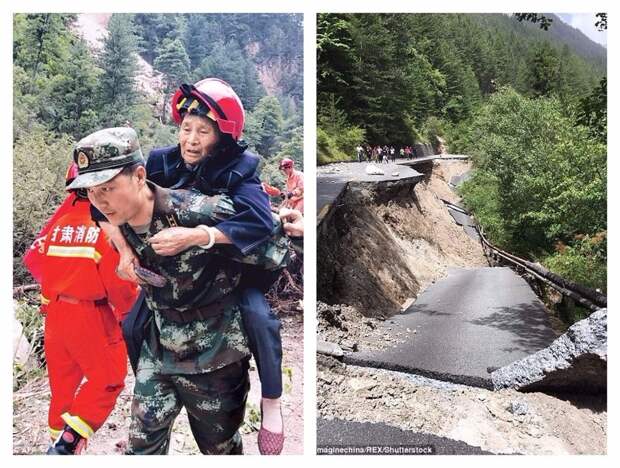 Землетрясение в Китае: снимки до и после Сычуань, до и после, землетрясение, китай, национальный парк, оползни, стихийное бедствие, стихия