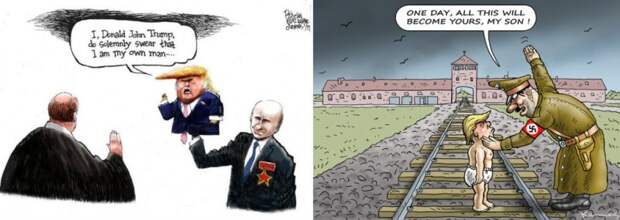 Анти-трамповские карикатуры