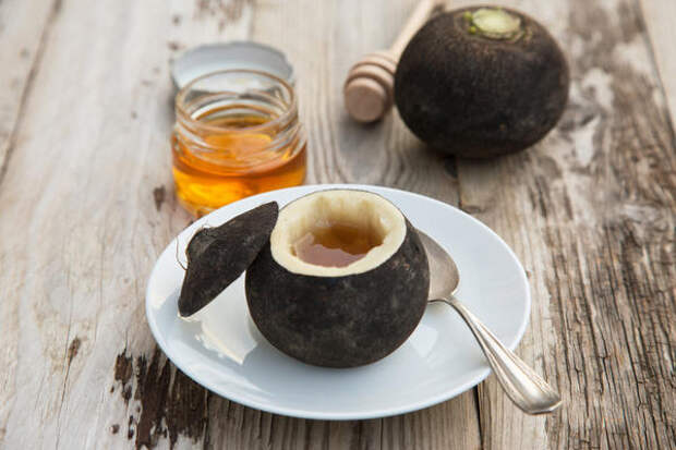 Черная редька с медом или сахаром - проверенное средство от кашля