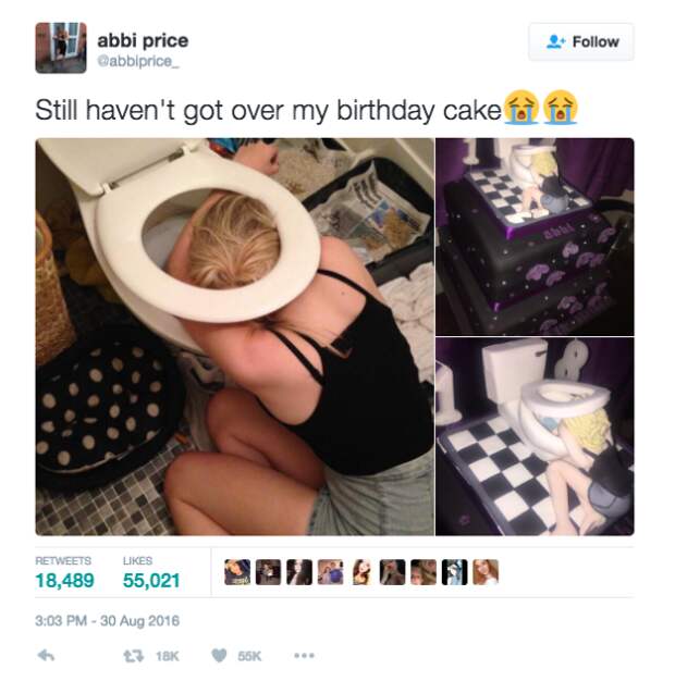 And her mom Sharon got her the most amazing birthday cake.