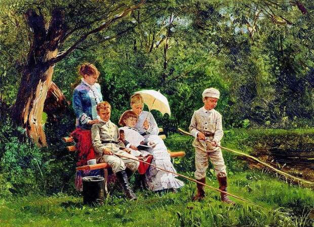 «В жаркий день». (1881). Серпуховский художественно-исторический музей.