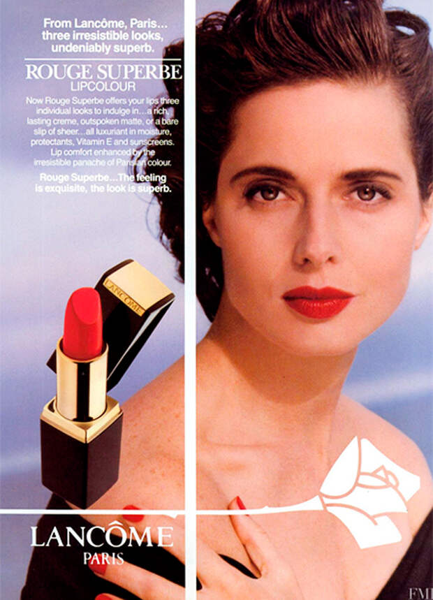 Изабелла Росселлини в рекламе Lancome, 80-е