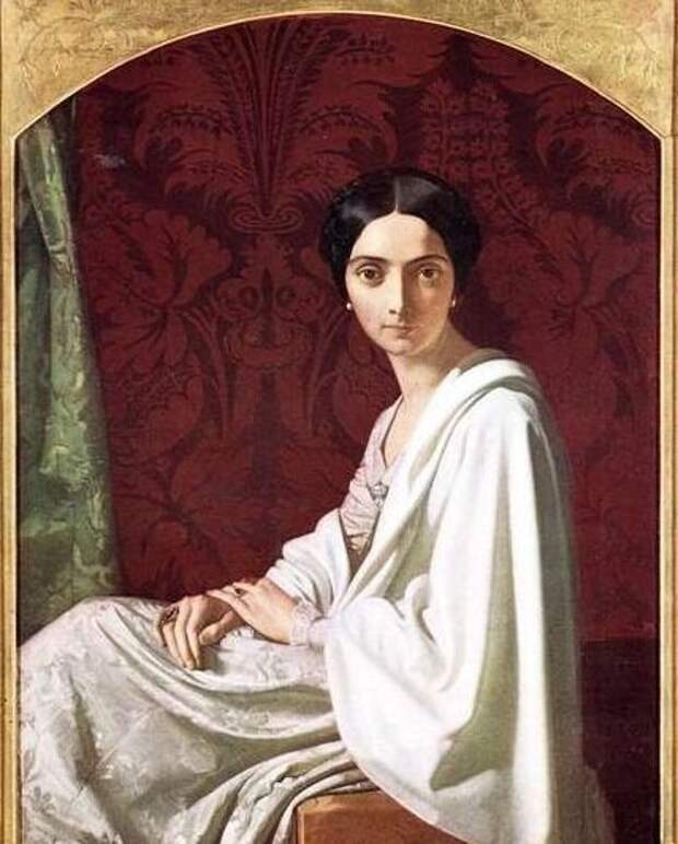 Портрет Кристины Тривульцио Бельджойозо. Картина Анри Лемана. 1843 год 