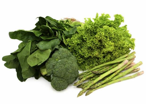 Зеленые листовые овощи - это полезно и правильно.