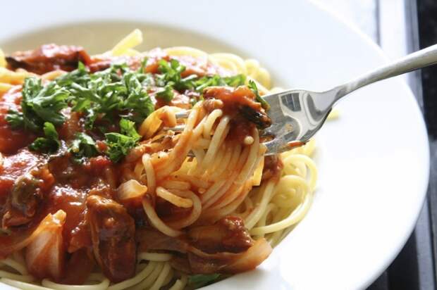 Спагетти Блюда итальянской кухни блюда Италии 