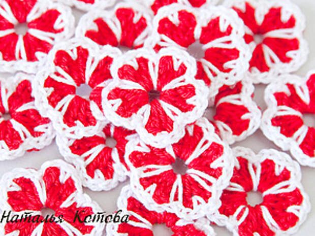 Цветочки с лепестками-сердечками | Ярмарка Мастеров - ручная работа, handmade