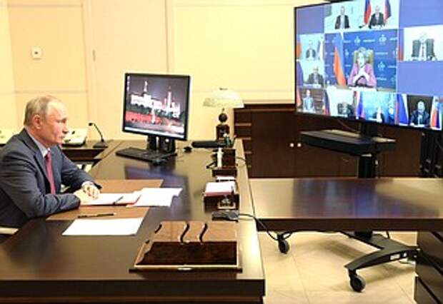Совещание с постоянными членами Совета Безопасности (в режиме видеоконференции).