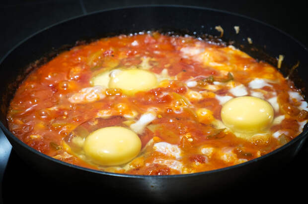 Ленивая Кухня. Шакшука. Еврейский завтрак. длиннопост, ленивая кухня, шакшука, яйца, вегетарианство, рецепт