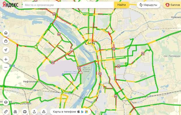 Пробки омск сейчас