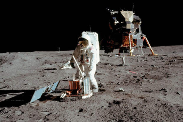 Базз Олдрин на Луне, 1969 год