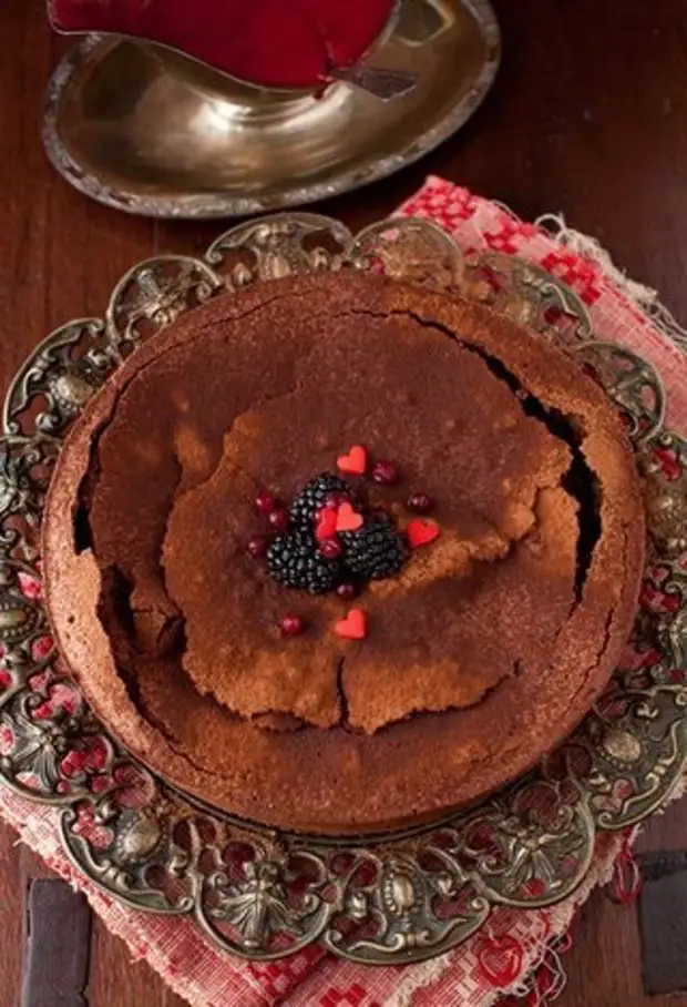 Французский шоколадный торт gateau au chocolat