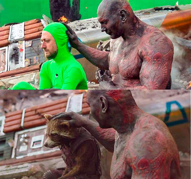 Сцена из кинофильма «Стражи Галактики». Сцена из кинофильма «Стражи Галактики».