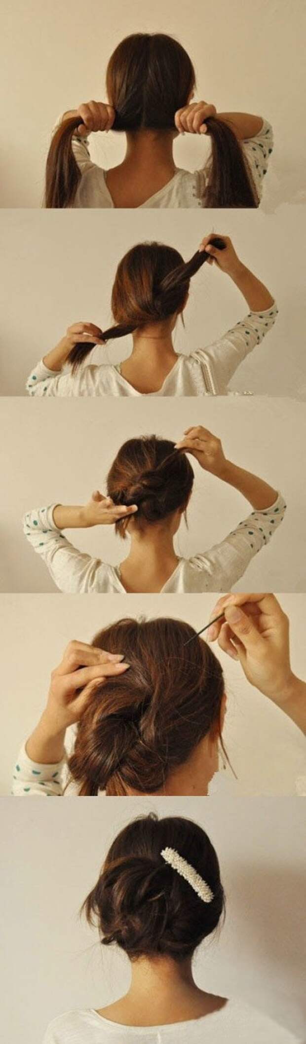 Сделать прическу быстро на недлинных волосах