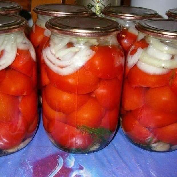 ПОМИДОРЫ, КОНСЕРВИРОВАННЫЕ ПОЛОВИНКАМИ