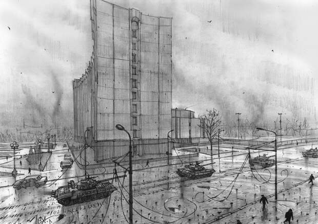 Новогодний штурм Грозного. Графическая реконструкция Прохора Вечканова