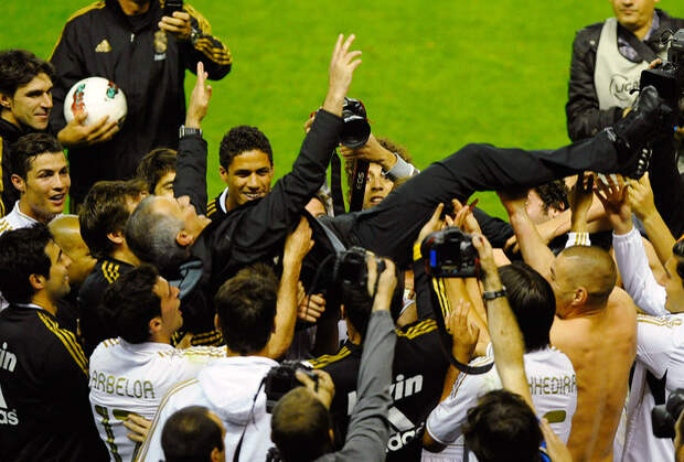 Празднование победы в чемпионате Испании 2012 года