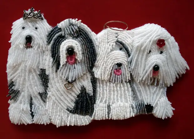 Великолепные собачки из бисера Марины Константиновой