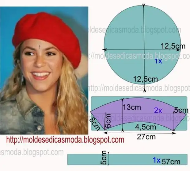 Выкройка и пошив берета: из трикотажа, драпа