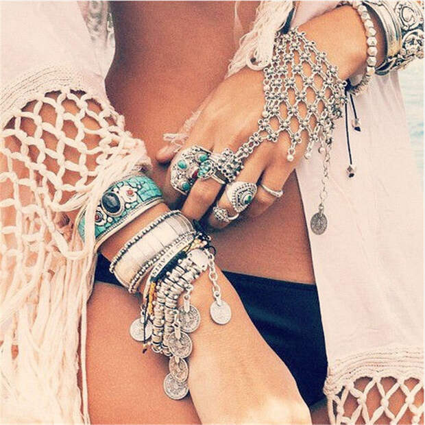 boho-gypsy-font-b-handcrafted-b-font-bracelet-slave-hand-finger-chain-bracelets-antique-silver-plated