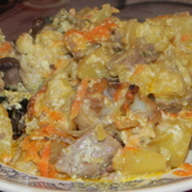 Жаркое с мясом и грибами (специально для Анжелики)